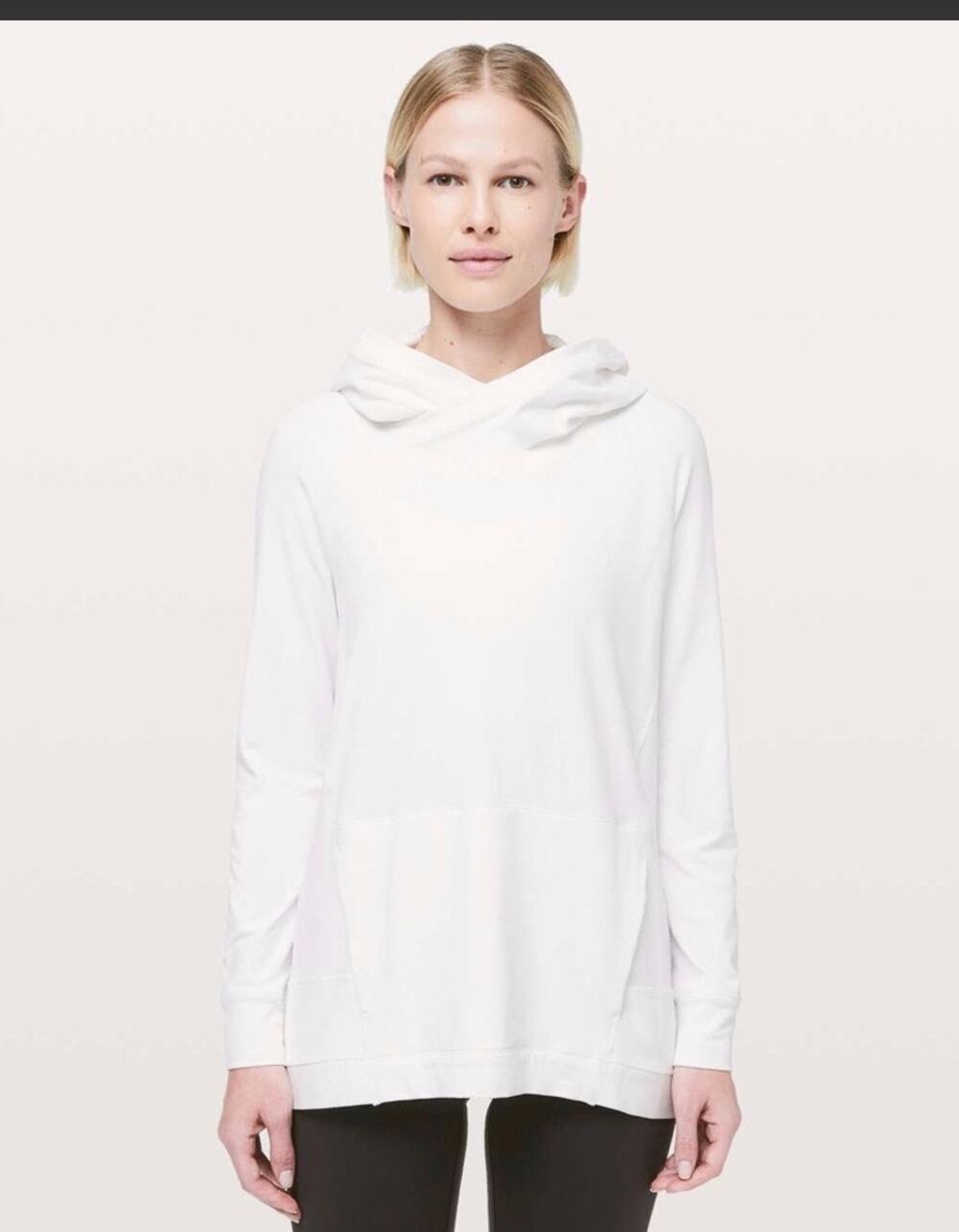 Lululemon Starting Place Hoodie White Rulu Fleece Full Zip Jacket Womens Size 6